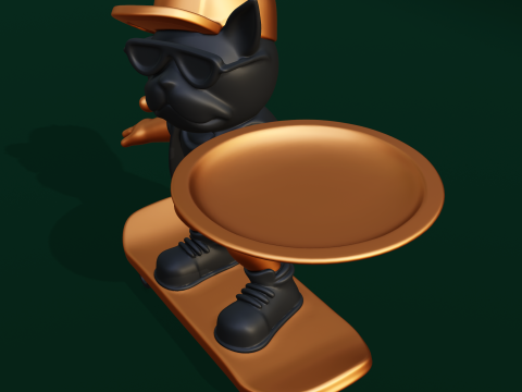 Skateboard Bulldog Tray Modelo de impresión 3D