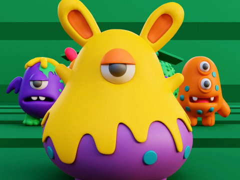 Blob Buddies Collection 3D Принт Модель
