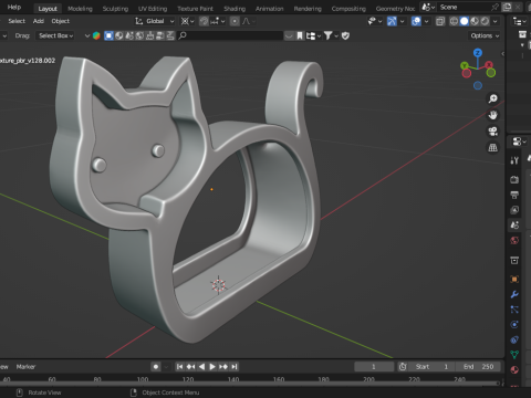 Cat-Shaped Organizer 3D Druckmodell
