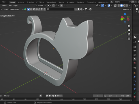 Cat-Shaped Organizer 3D Druckmodell
