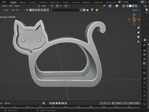 Cat-Shaped Organizer 3D Druckmodell