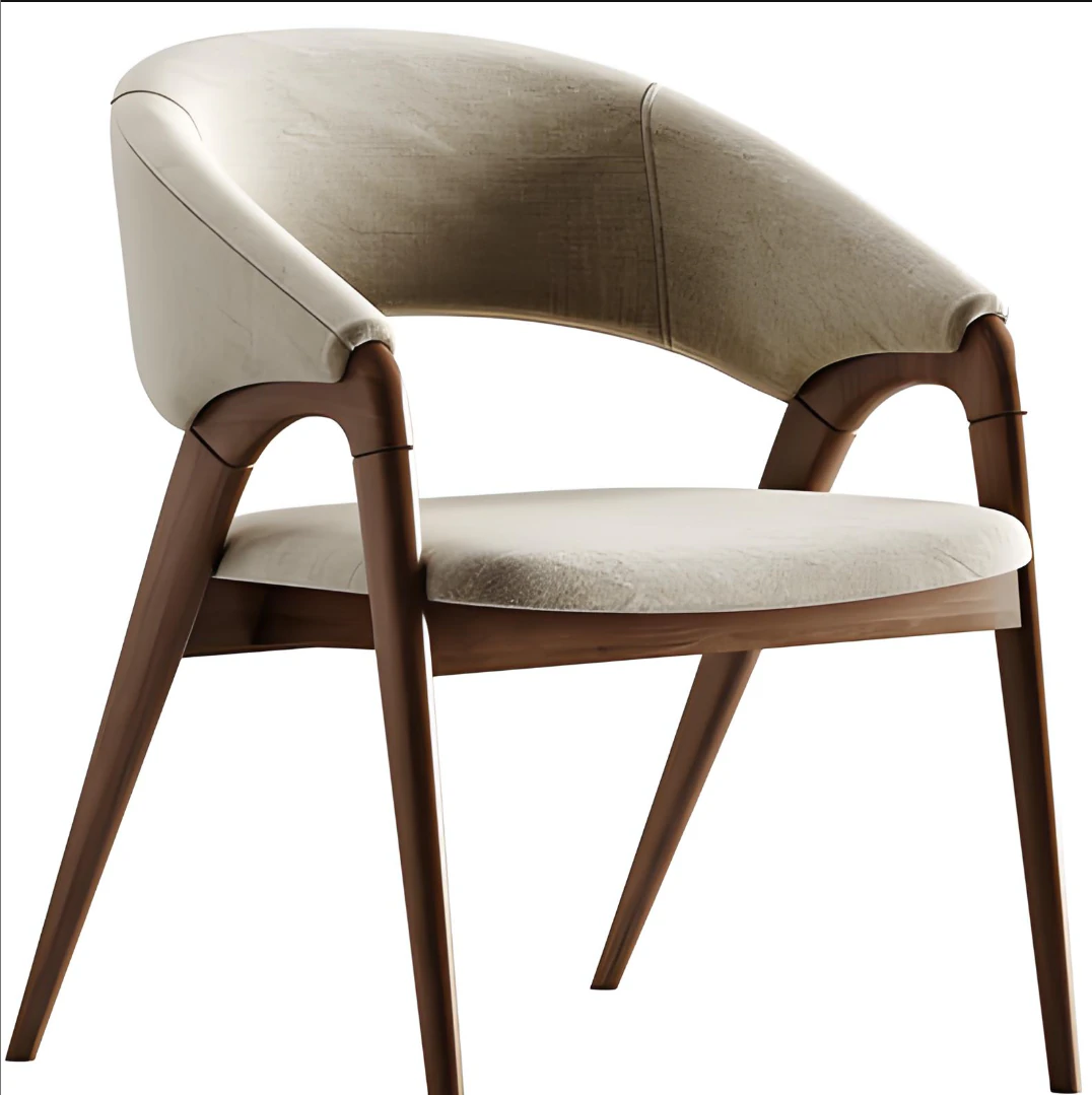 Solid wood fabric chair 3D Model .c4d .max .obj .3ds .fbx .stl .blend 