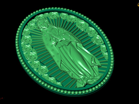 Our Lady of Guadalupe Pendent 3D Model