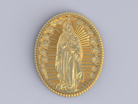 Our Lady of Guadalupe Pendent 3D Модель