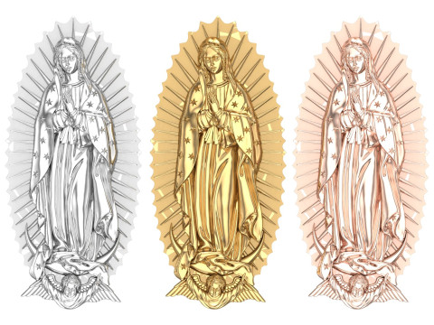 Our Lady of Guadalupe Religious Jewelry STL 3DM 3D Model