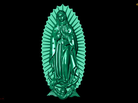 Our Lady of Guadalupe Religious Jewelry STL 3DM Model 3D