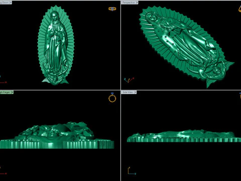 Questo ciondolo della Vergine Maria di Guadalupe splendidamente dettagliato cattura l'iconico im religioso Modello di stampa 3D