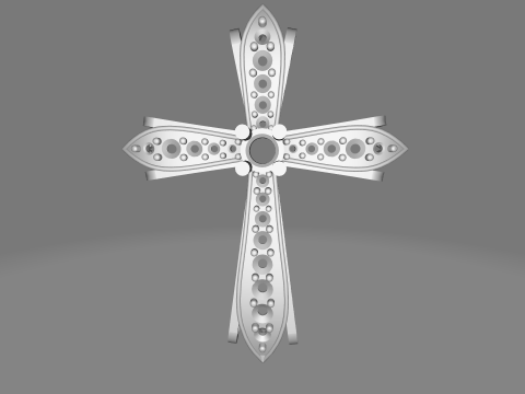 Cross Pendant Religious Jewelry STL 3DM 3D Print Model