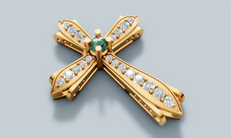 Cross Pendant Religious Jewelry STL 3DM 3D Print Model .c4d .max .obj .3ds .fbx .stl .blend 