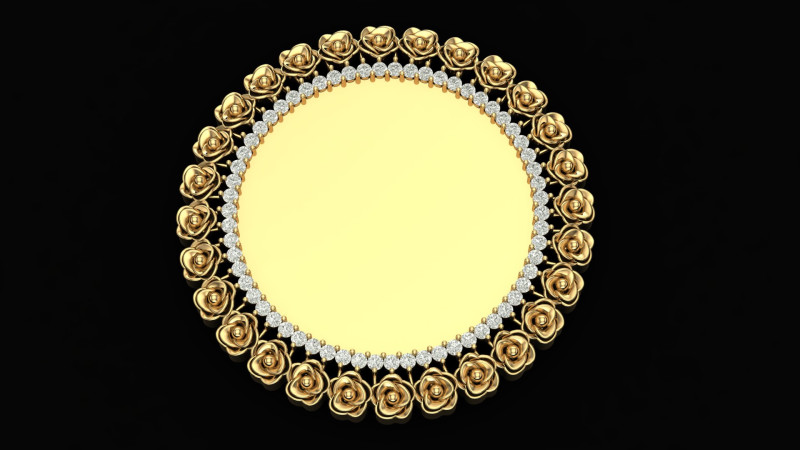 Gemstone Pendant Elegant Jewelry Design STL 3DM 3D Модель .c4d .max .obj .3ds .fbx .stl .blend 