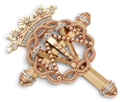 Large Cross Pendant High Detail 3D Jewelry Model STL 3DM 3D Modell