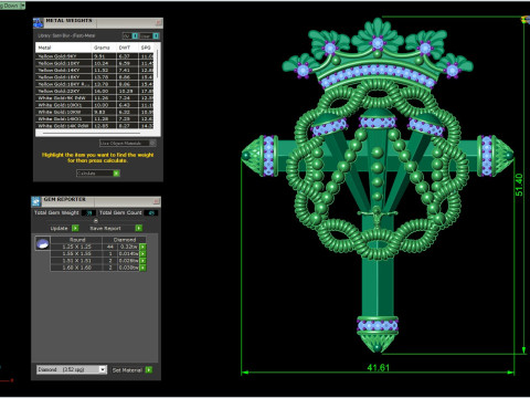 Large Cross Pendant High Detail 3D Jewelry Model STL 3DM Model 3D