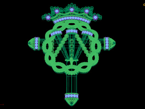 Large Cross Pendant High Detail 3D Jewelry Model STL 3DM Model 3D