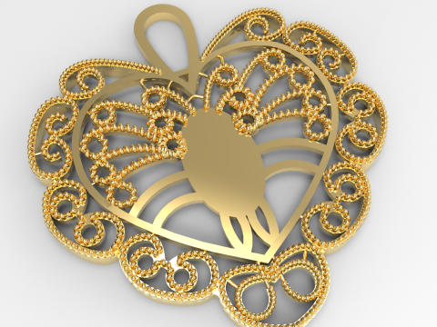 Customizable Plain Pendant Model 3D