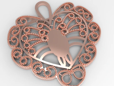 Plain Heart Pendant 3D Print Model