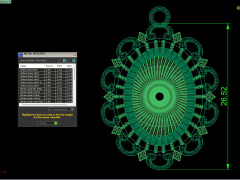 Oval Pendant with Open Center 3D 模型