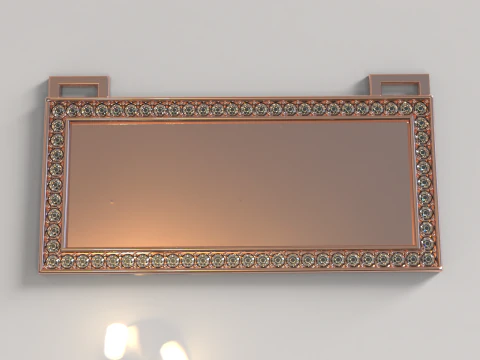 Luxury Diamond Picture Frame Pendant 3D Print Model