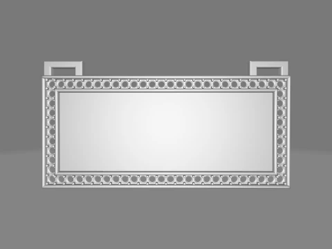 Luxury Diamond Picture Frame Pendant 3D Print Model