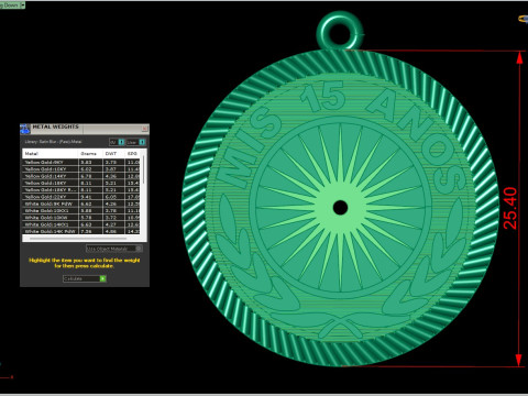 Plain Pendant 3D Model