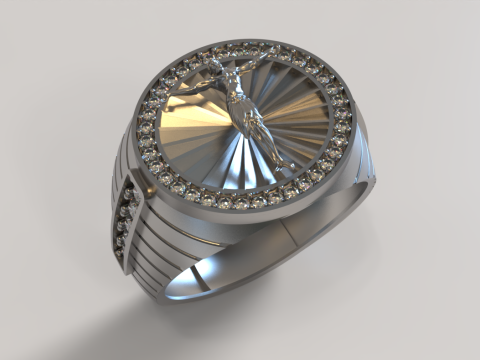 Gents Ring and Jesus Figure 3D 模型