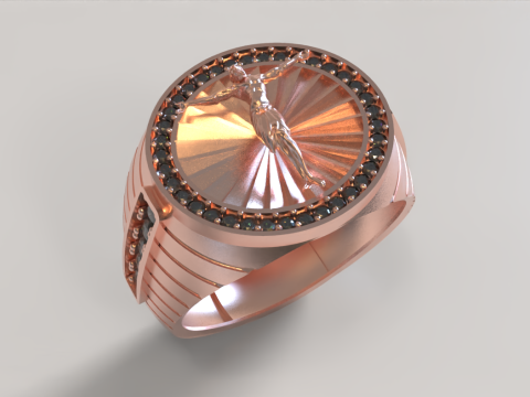 Gents Ring and Jesus Figure 3D 模型