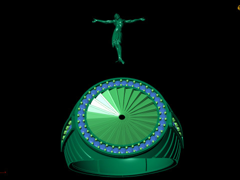 Gents Ring and Jesus Figure 3D 模型