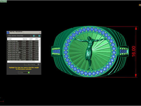 Gents Ring and Jesus Figure 3D 模型