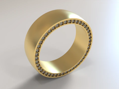 Gemstone Band 3D Print Model
