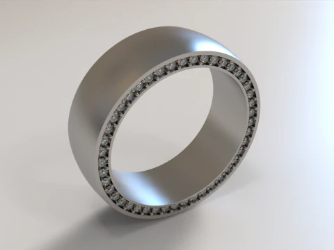 Gemstone Band 3D Print Model