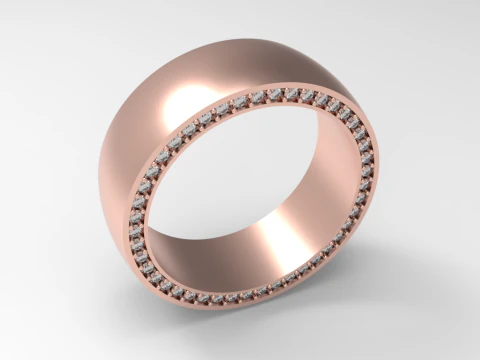 Gemstone Band 3D Print Model