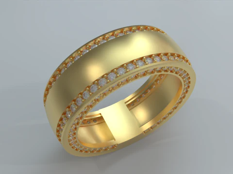 Gemstone Band 2 3D Print Model