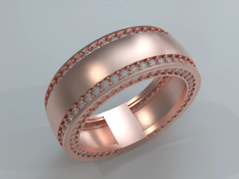 Gemstone Band 2 3D Print Model