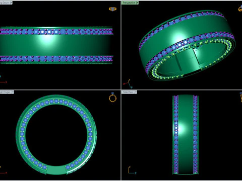 Gemstone Band 2 3D Print Model