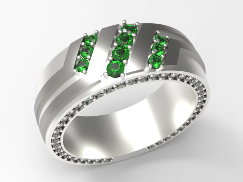 Gemstone Band 3 3D Print Model