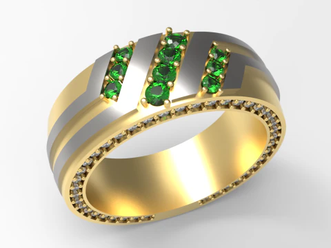 Gemstone Band 3 3D Print Model