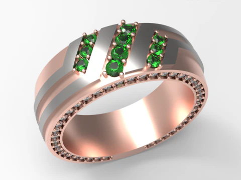 Gemstone Band 3 3D Print Model