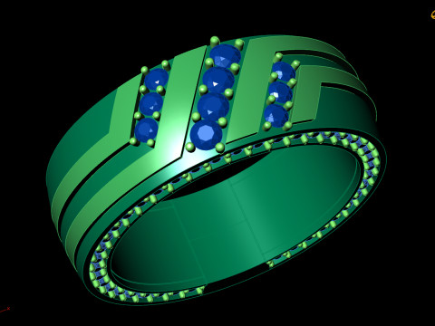 Gemstone Band 3 3D Model