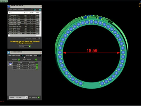 Gemstone Band 3 3D Print Model