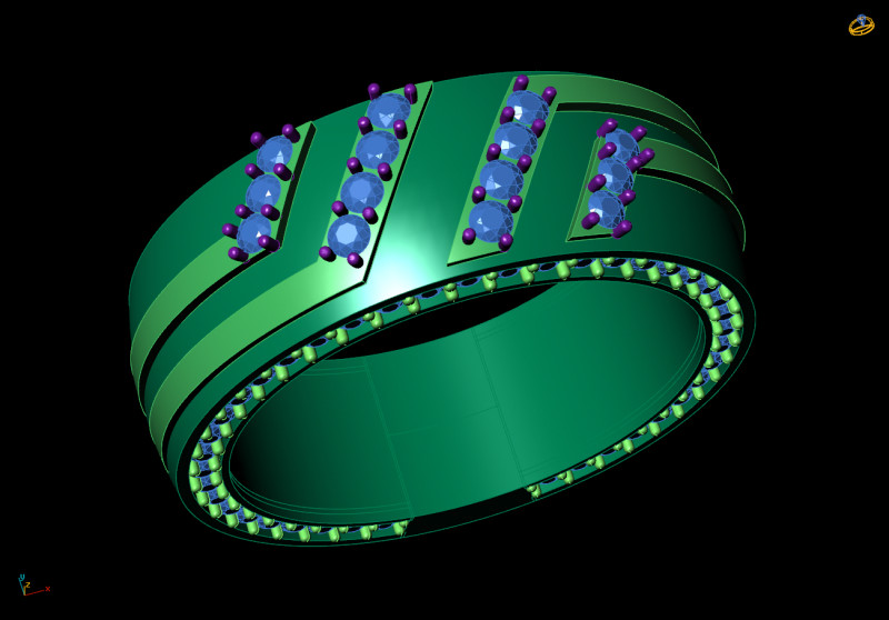 Gemstone Band 4 3D मॉडल .c4d .max .obj .3ds .fbx .stl .blend
