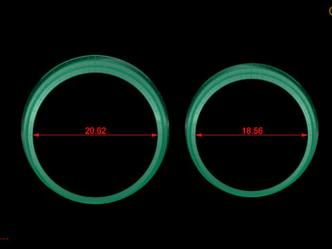 Couple Rings 3D Print Model
