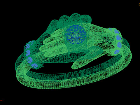 Hand Holding Ring 3Dモデル