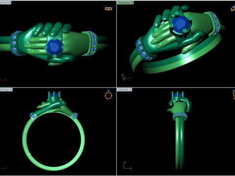 Hand Holding Ring 3Dモデル