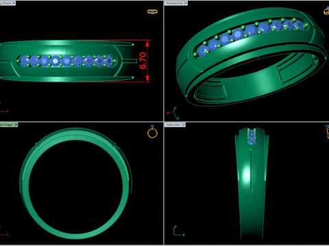 Modern Sleek Band 3D Print Model