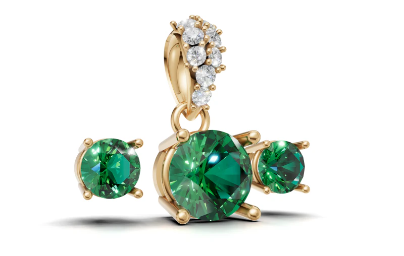 ラウンドストーンペンダントトップ 3Dプリントモデル .c4d .max .obj .3ds .fbx .stl .blend 