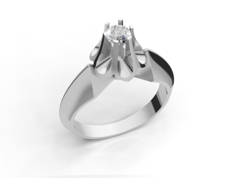 Elegant Solitaire Ring Design 3D 모델