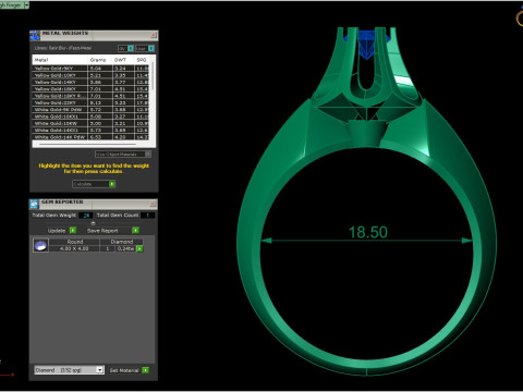 Elegant Solitaire Ring Design 3D 모델