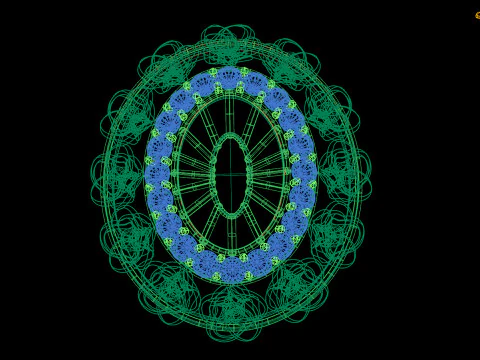 Floral Gemstone Pendant Design 3D Print Model
