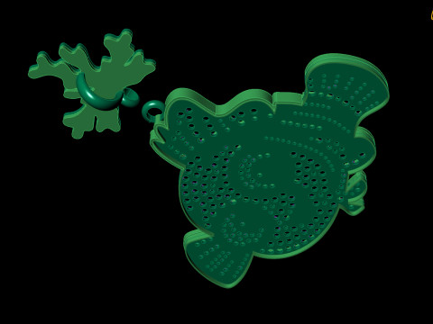 Gemstone Nemo Hip Hop Pendant Modello 3D