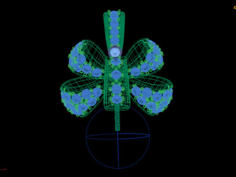 Gemstone Bow Pendant with Pearl Drop 3D Print Model