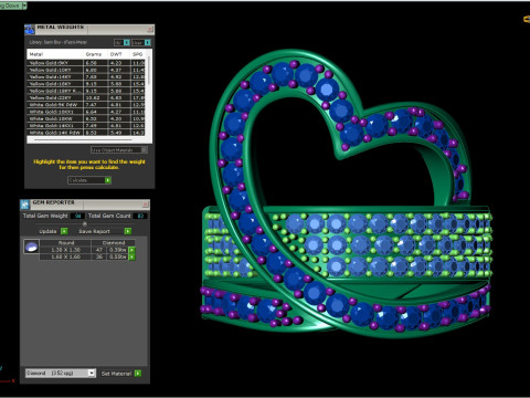 Heart-Shaped Ring STL for Printing Jewelry Modelo 3D
